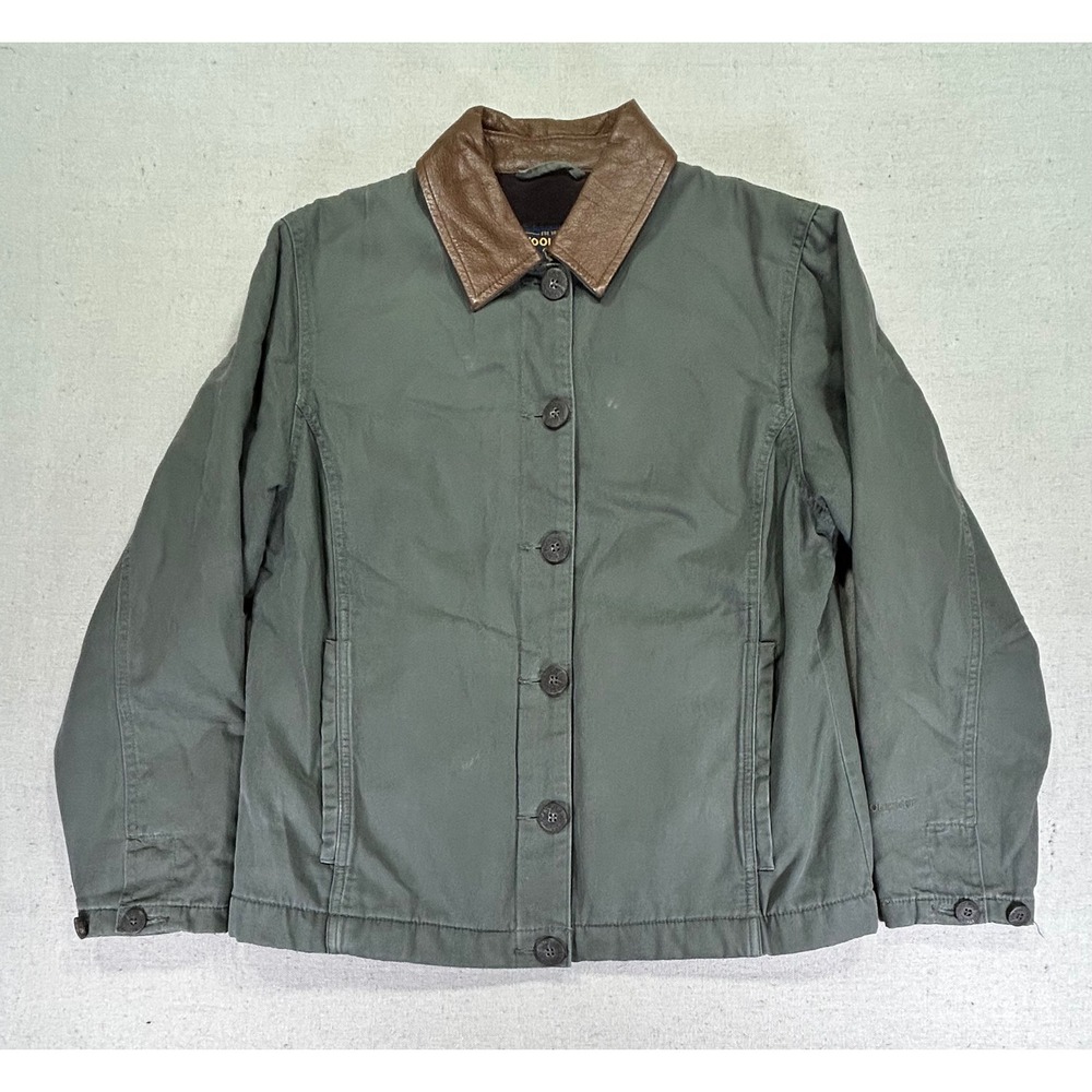 Vintage WOOLRICH Women's‎ LODEN Small Canvas Blanket Trucker Jacket Chore Coat